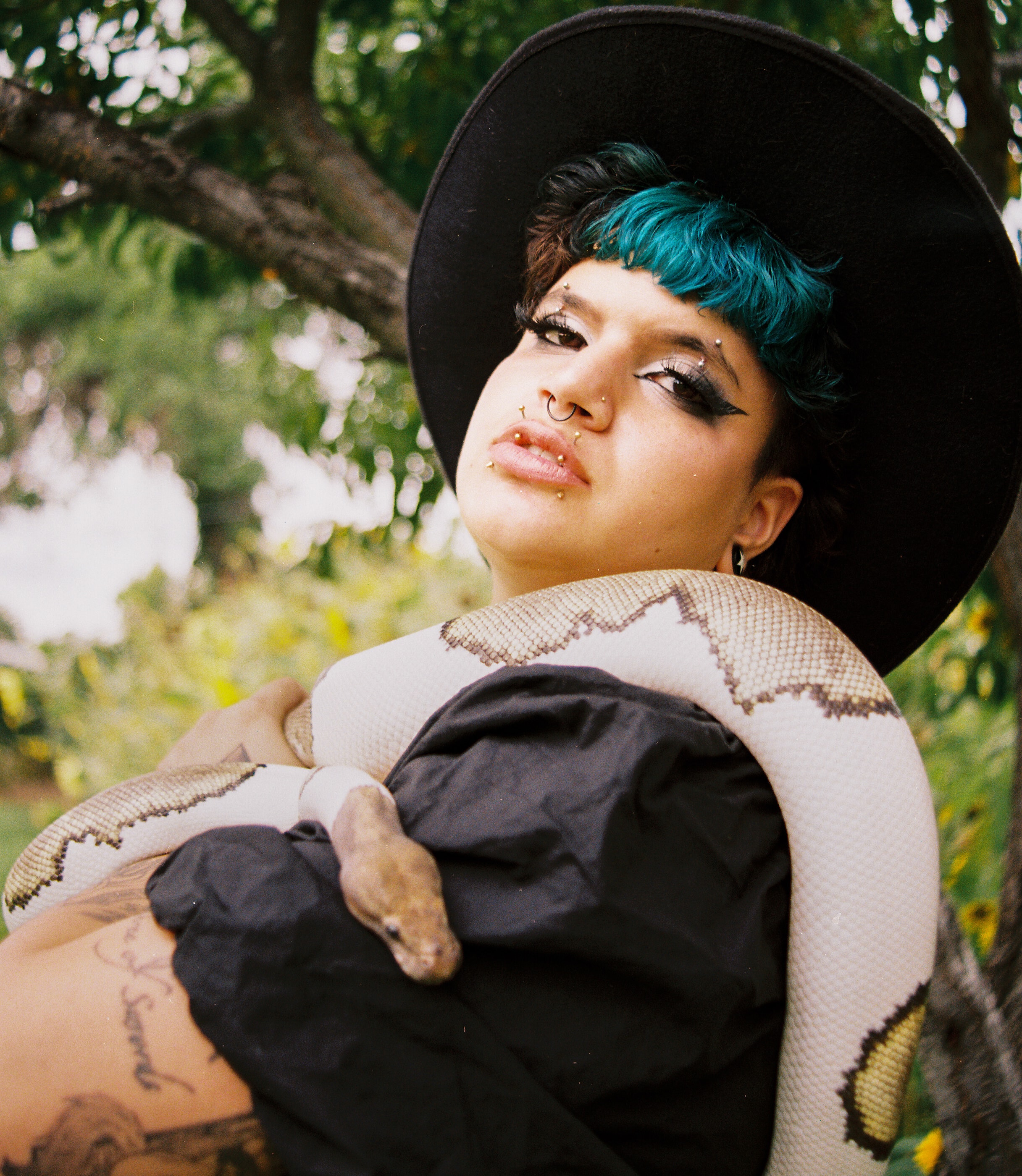 Snake editorial portrait film