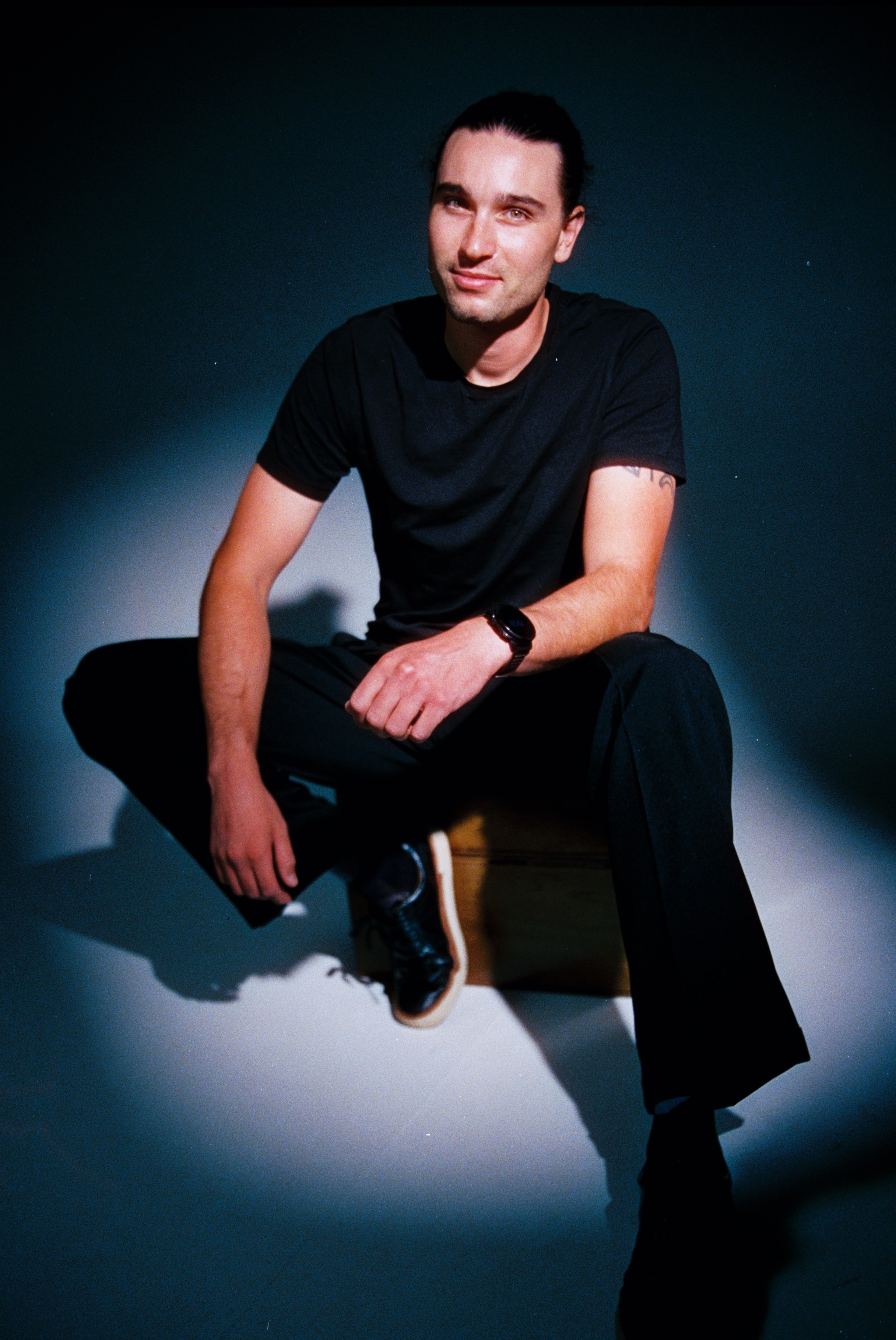 Menswear portrait on 35mm film, Salt Lake City Photographer Grant Parkhurst